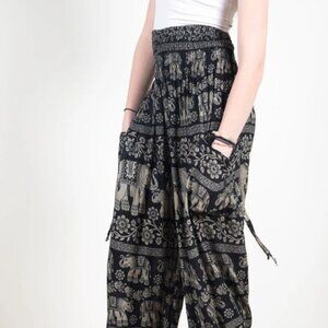 Bundle of 3 Women's Medium Harem Elephant Pant Joggers Loungewear Boho